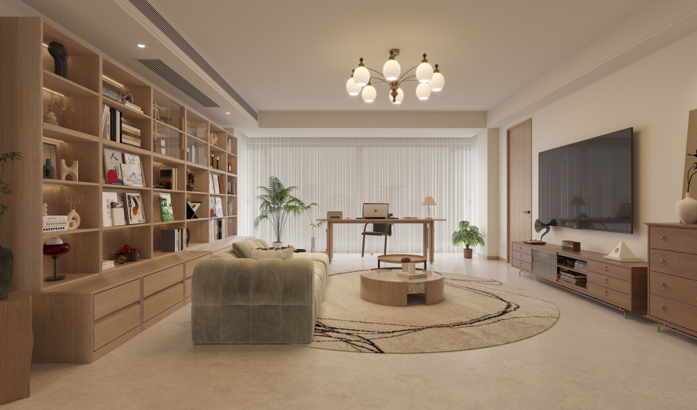 舊房改造 | 住進(jìn)知識分子味的松弛原木家，170平“高智感”百看不厭！